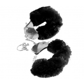 Металлические наручники Furry Love Cuffs с черным мехом - Pipedream - купить с доставкой в Долгопрудном