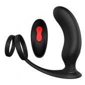 Черный массажер простаты REMOTE P-PLEASER - Dream Toys - в Долгопрудном купить с доставкой