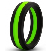Черно-зеленое эрекционное кольцо Silicone Go Pro Cock Ring - Blush Novelties - в Долгопрудном купить с доставкой
