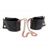 Черные мягкие наручники Entice French Cuffs с цепью - California Exotic Novelties - купить с доставкой в Долгопрудном