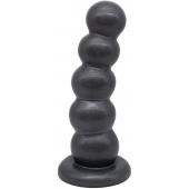 Черная насадка-плаг на харнесс PLATINUM 7 - 19,5 см. - LOVETOY (А-Полимер) - купить с доставкой в Долгопрудном