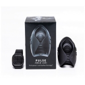 Темно-серый инновационный мужской осциллятор PULSE SOLO LUX с пультом ДУ - Hot Octopuss - в Долгопрудном купить с доставкой