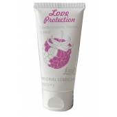 Лубрикант на водной основе с ароматом малины Love Protection Raspberry - 50 мл. - Lola Games - купить с доставкой в Долгопрудном