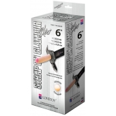 Пояс-трусики с насадкой Glamour Silver - 15,5 см. - LOVETOY (А-Полимер) - купить с доставкой в Долгопрудном