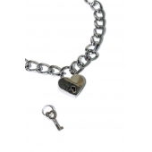 Серебристый ошейник Embrace с ключиком - Lola Games - купить с доставкой в Долгопрудном