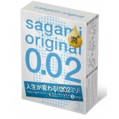 Ультратонкие презервативы Sagami Original 0.02 Extra Lub с увеличенным количеством смазки - 3 шт. - Sagami - купить с доставкой в Долгопрудном