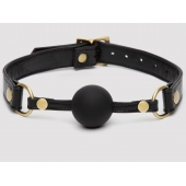 Черный кляп-шар Bound to You Faux Leather Ball Gag - Fifty Shades of Grey - купить с доставкой в Долгопрудном