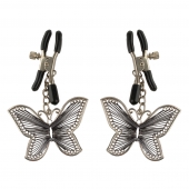 Зажимы на соски с бабочками Butterfly Nipple Clamps - Pipedream - купить с доставкой в Долгопрудном
