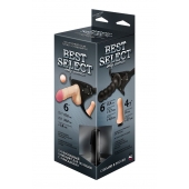 Черный пояс для женщин BEST SELECT с 3 насадками - LOVETOY (А-Полимер) - купить с доставкой в Долгопрудном