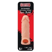 Телесная насадка EXTENDER WITH BALL STRAP 5.5 - 14 см. - Dream Toys - в Долгопрудном купить с доставкой