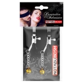 Оригинальные зажимы на соски с желтыми шариками - Notabu - купить с доставкой в Долгопрудном