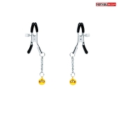 Оригинальные зажимы на соски с желтыми шариками - Notabu - купить с доставкой в Долгопрудном