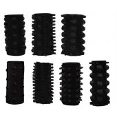 Набор из 7 черных насадок PENIS SLEEVES SET - Dream Toys - в Долгопрудном купить с доставкой