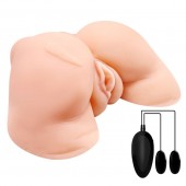 Телесная вибровагина Julie с 2 рабочими отверстиями - Baile - в Долгопрудном купить с доставкой