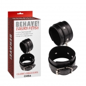 Черные оковы Classic Ankle Cuffs - Chisa - купить с доставкой в Долгопрудном