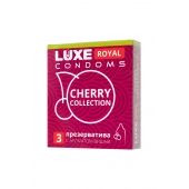 Презервативы с ароматом вишни LUXE Royal Cherry Collection - 3 шт. - Luxe - купить с доставкой в Долгопрудном