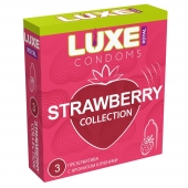 Презервативы с ароматом клубники LUXE Royal Strawberry Collection - 3 шт. - Luxe - купить с доставкой в Долгопрудном