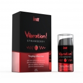 Жидкий интимный гель с эффектом вибрации Vibration! Strawberry - 15 мл. - INTT - купить с доставкой в Долгопрудном