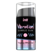 Жидкий интимный гель с эффектом вибрации Vibration! Bubble Gum - 15 мл. - INTT - купить с доставкой в Долгопрудном