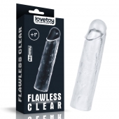 Прозрачная насадка-удлинитель Flawless Clear Penis Sleeve Add 1 - 15,5 см. - Lovetoy - в Долгопрудном купить с доставкой