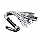 Серебристая плетка Struggle My Flogger с черной ручкой - 45 см. - Lovetoy - купить с доставкой в Долгопрудном