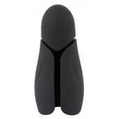 Черный силиконовый вибромастурбатор с нагревом Masturbator with 2 Functions - Orion - в Долгопрудном купить с доставкой