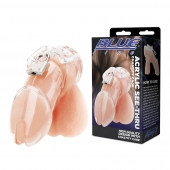 Прозрачная клетка целомудрия Acrylic See-thru Chastity Cage - BlueLine - купить с доставкой в Долгопрудном