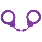 Фиолетовые силиконовые наручники Suppression - Lola Games - купить с доставкой в Долгопрудном