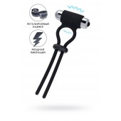 Черное эрекционное лассо на пенис Jat - A-toys - в Долгопрудном купить с доставкой