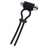 Черное эрекционное лассо на пенис Jat - A-toys - в Долгопрудном купить с доставкой