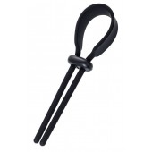 Черное эрекционное лассо на пенис Keb - A-toys - в Долгопрудном купить с доставкой