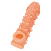 Телесная закрытая насадка с пупырышками Cock Sleeve Size L - 17,6 см. - KOKOS - в Долгопрудном купить с доставкой