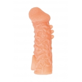 Телесная закрытая насадка с шершавой головкой Cock Sleeve Size L - 17,6 см. - KOKOS - в Долгопрудном купить с доставкой
