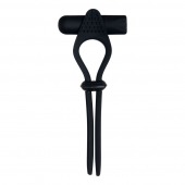 Черное эрекционное лассо с вибропулей Black Tie Affair - Zero Tolerance - в Долгопрудном купить с доставкой