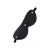 Черная кожаная маска Anonymo с мягким подкладом - ToyFa - купить с доставкой в Долгопрудном