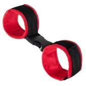 Красно-черные велюровые оковы Anonymo - ToyFa - купить с доставкой в Долгопрудном