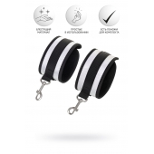 Серебристо-черные наручники Anonymo - ToyFa - купить с доставкой в Долгопрудном