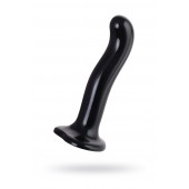 Черный стимулятор для пар P G-Spot Dildo Size M - 18 см. - Strap-on-me - в Долгопрудном купить с доставкой