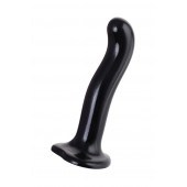 Черный стимулятор для пар P G-Spot Dildo Size M - 18 см. - Strap-on-me - в Долгопрудном купить с доставкой