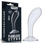 Прозрачный стимулятор простаты Flawless Clear Prostate Plug - 15 см. - Lovetoy - в Долгопрудном купить с доставкой