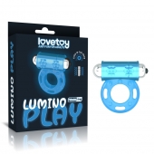 Голубое, светящееся в темноте эрекционное виброкольцо Lumino Play Vibrating Penis Ring - Lovetoy - в Долгопрудном купить с доставкой