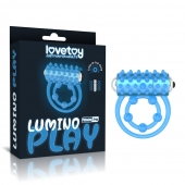 Голубое, светящееся в темноте виброкольцо Lumino Play Vibrating Penis Ring - Lovetoy - в Долгопрудном купить с доставкой