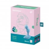 Голубой анальный вибростимулятор Deep Driver - 11,2 см. - Satisfyer - в Долгопрудном купить с доставкой