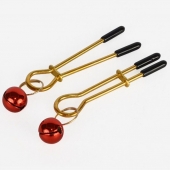 Золотистые зажимы с колокольчиками Gold - Sitabella - купить с доставкой в Долгопрудном