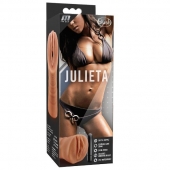 Мастурбатор-вагина цвета карамели Julieta с вибрацией - Blush Novelties - в Долгопрудном купить с доставкой