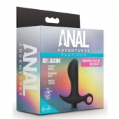 Черный анальный вибратор Silicone Vibrating Prostate Massager 01 - 10,8 см. - Blush Novelties - в Долгопрудном купить с доставкой
