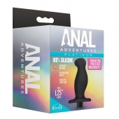 Черный анальный вибромассажёр Silicone Vibrating Prostate Massager 02 - 10,8 см. - Blush Novelties - в Долгопрудном купить с доставкой
