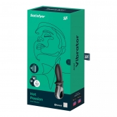 Черный анальный вибратор Hot Passion с функцией нагрева - Satisfyer - в Долгопрудном купить с доставкой