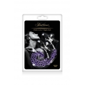 Зажимы для сосков с фиолетовой цепочкой Sweet Caress Nipple Chain - Sweet Caress - купить с доставкой в Долгопрудном
