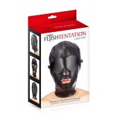 Маска-шлем с отверстием для рта и съемными шорами - Fetish Tentation - купить с доставкой в Долгопрудном